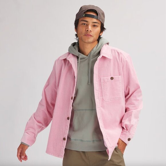 ⬇️ Stoic Corduroy Overshirt - Men's in Pink Size Medium - Picture 1 of 12